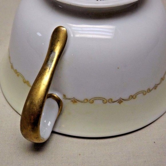 Noritake China Nanette set of 2 - 3 pc Footed Teacup, Saucer and Luncheon Plates - Picture 16 of 16